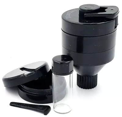 Plastic Spice Funnel Crank Grinder Hand Mill Dia 1.6 Inch Portable W/ Glass Vial • $12.99