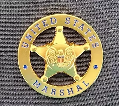 USMS United States Deputy Marshal Mini Lapel Pin Star Badge Large 1.25  D • $9.99