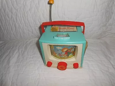 Vintage Fisher Price Peek A Boo Double Screen TV Music Box Hey Diddle WORKS • $14.95