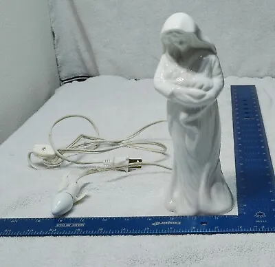 House Of Lloyd 1988 Mother Mary Madonna Jesus Night Light Porcelain 9  Tall • $29.99
