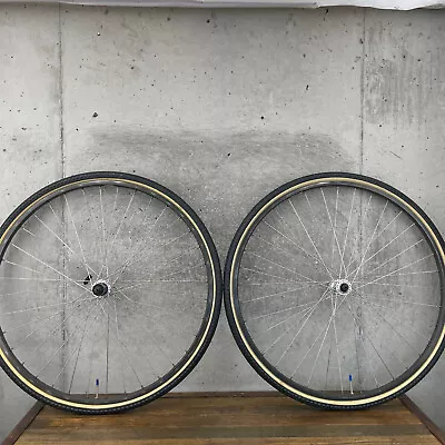 Vintage Shimano DX 700c Touring Wheel Set Matrix Journey  Trek 520 Tour 135 36 • $399.99