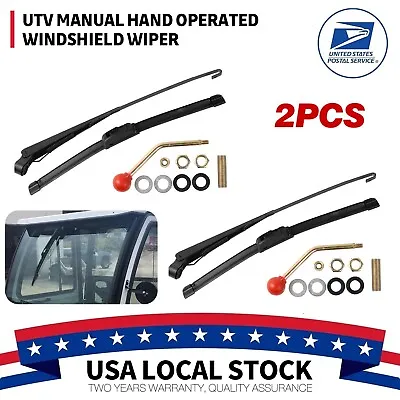 2X Universal Manual Wiper Accessories Manual Windshield Wipe Set Replacement Kit • $21.99