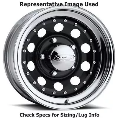 U.S. Wheel 94-5860 Series 94 Modular 15 X8  Wheel - Black & Chrome Rim NEW • $194.85