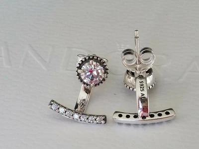$26.99 • Buy Authentic Pandora ABSTRACT ELEGANCE EARRINGS Silver # 290743CZ