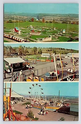 C1960s~Owego New York NY~Skyline Amusement Park~Mini Golf~Rides~Vintage Postcard • $52