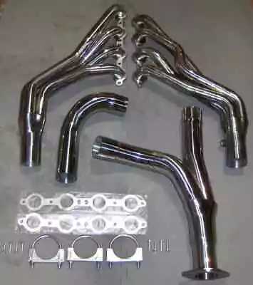 Long Tube Stainless Headers 1999-06 Chevy Silverado GM 4.8 5.3 6.0 Y Pipe RETURN • $299.87