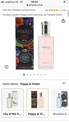 Yardley London Poppy And Violet Eau De Toilette 50ml • £3.50