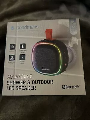 Goodmans Aquasound Shower & Outdoor LED Bluetooth Speaker - Ideal For Camping • £12.99