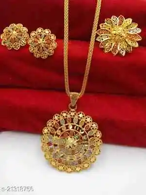 Indian Bollywood Gold Plated Kundan Choker Bridal Necklace Earrings Jewelry Set • $16.39