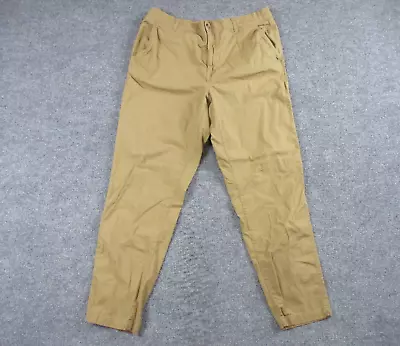 Eddie Bauer Pants Adult 38x32 Brown Ripstop Chino Style Pockets Outdoors Mens • $16.25