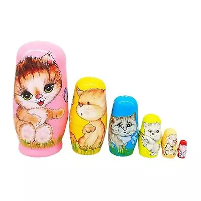 Matryoshka Dolls Russian Wooden Nesting Dolls Present Collectible Wooden • £19.70