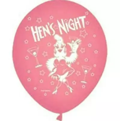 Bachelorette / Hens Party Supplies Drinking Hen Pink Pearl Latex Balloons • $8.95