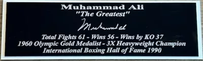 Muhammad Ali Autograph Nameplate Boxing Photo Robe Gloves  • $7.95