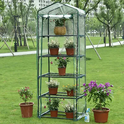 5 TIERS Flower Greenhouse Garden Shed Complete With Frame And Pvc Cover Green Ho • $39.95