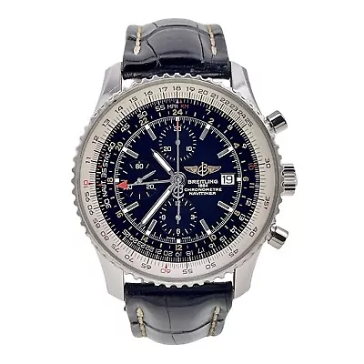 Breitling Navitimer World Stainless Steel 46mm Automatic Men’s Watch A24322 • $3395