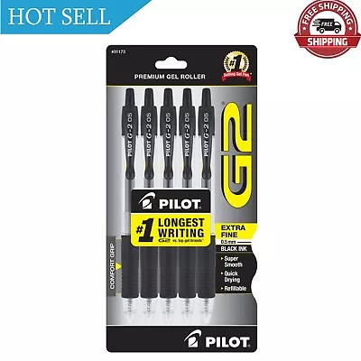 Pilot G2 Premium Retractable Gel Ink Rolling Ball Pens Extra Fine Point Bla... • $9.48