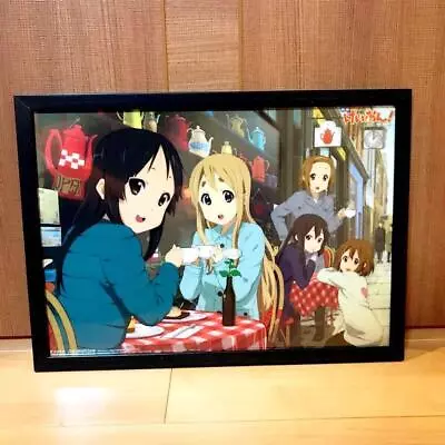 K-ON! A3 Clear Poster With Frame After School Tea Time HTT Yui Mio Mugi Used • $89