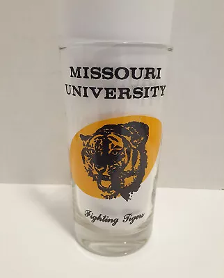 Vintage Missouri University Mizzou Tigers Tumbler Glass 1974 Football Schedule • $15.99