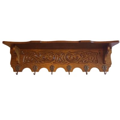 $990 • Buy Early 20th Century French Oak Wall Coat Rack