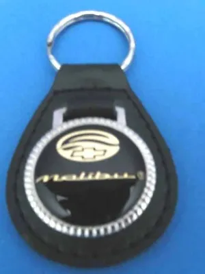 Chevy Malibu Auto Leather Keychain Key Chain Ring Fob #013 Black • $17.99