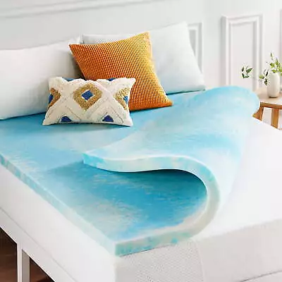 2-inch Swirl Gel AeroBreeze Cooling Air Flow Memory Foam Mattress Topper Twin • $29.08