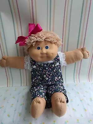 Sweet Vintage Cabbage Patch Kids Doll Jesmar Strawberry Blonde Blue Eyes HM3 TLC • $82.11