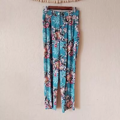Vintage High Waist Floral Pants W/ Pockets Sz Small • $7.99