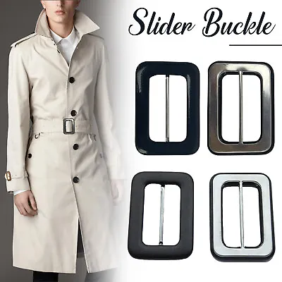 50mm Rectangle Slider Belt Buckles PVC Covered Clasps Coat Backpacks Clothing • £4.69