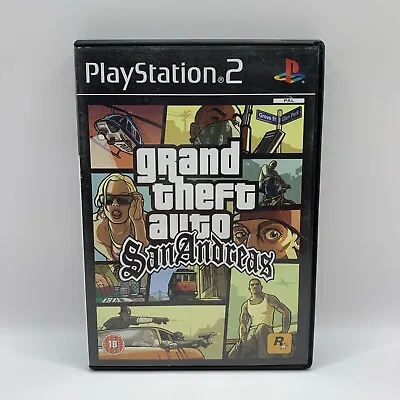 Grand Theft Auto San Andreas GTA PS2 2004 Action-Adventure Rockstar Games MA15+ • $18.95