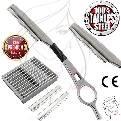 Hair Styling Razor Thinning Razor 7  UK Hair Trimmer Razor Comb Stainless Steel  • £5.99