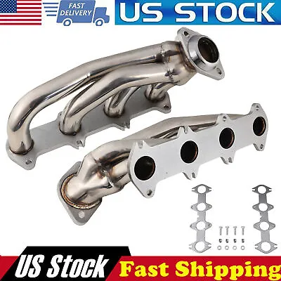 Exhaust Headers For 2004 2005 2006 2007 2008 2009 2010 Ford F150 Truck 5.4L V8 • $167.12