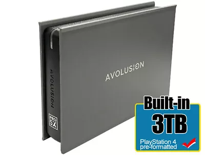 Avolusion Mini Pro-5X 3TB USB 3.0 Portable External Gaming PS4 Hard Drive (Grey) • $69.99