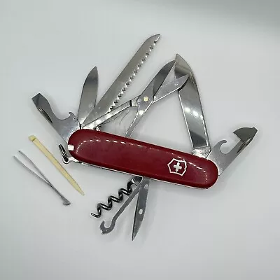 Victorinox Huntsman Swiss Army Pocket Knife (1.3713) - Red - 91mm • $21.88