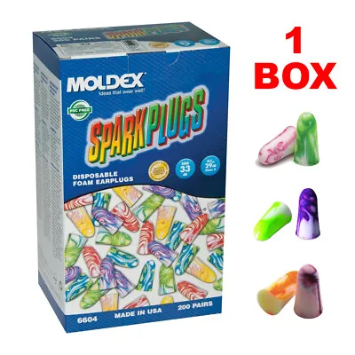 Moldex 6604 SparkPlugs Uncorded Soft Foam Ear Plugs (200 Pair / 1 Box) • $34.95