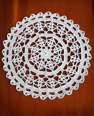 Crochet Cotton WHITE 9  Doily / Coaster For Dreamcatcher Or Porthole • £5.50