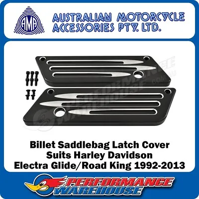 Billet Saddlebag Latch Cover For Harley Electra Glide / Road King 1992-2013 • $68.95