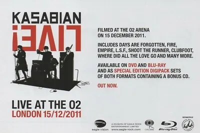 Kasabian - Live       - Half Size Magazine Advert • £3.99