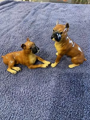 Pair Of Mortens Studio Dog Figurine Boxer • $19