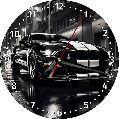 Ford Mustang Shelby GT500 MDF Wall Clocks With Print • $24.99