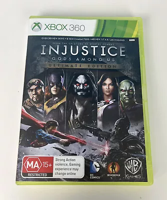 Injustice Gods Among Us Ultimate Edition Xbox 360 - No Manual VGC *FREE POSTAGE* • $18.99