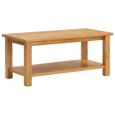 Solid Oak Wood Coffee Table 110x55x40cm/90x45x40cm Brown/Oak And White VidaXL • £153.99