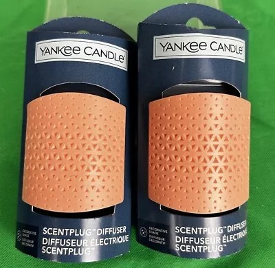 Yankee Candle ScentPlug Diffuser Plug In Air 1 Count Orange Organic Pattern X2 • £13.99