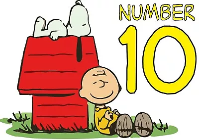 £4.49 • Buy Peanuts, Snoopy Personal Wheelie Bin House Number Stickers