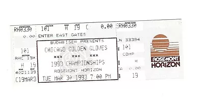 1993 Chcago Golden Gloves Boxing Ticket  • $0.99