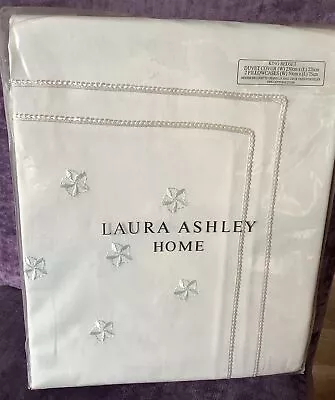 Laura Ashley 'Vintage' Isabella Duck Egg KING Size Duvet Cover + 2 Pillowcases • £75