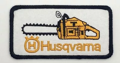 Husqvarna Chainsaw Orange Iron On Patch Retro Vintage Style Hat Cap Sew Iron On • $5.60