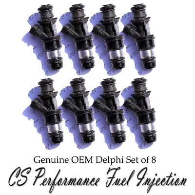 OEM Delphi Fuel Injectors Set (8) For Cadillac Chevy GMC 4.8 5.3 6.0 V8 • $289.99