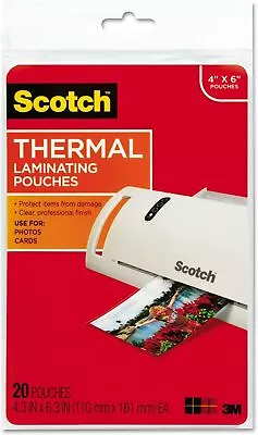 Scotch Thermal Pouches Items Ups To 4.33 In X 6.06 In 5 Mil Laminating Pouches  • $9.89