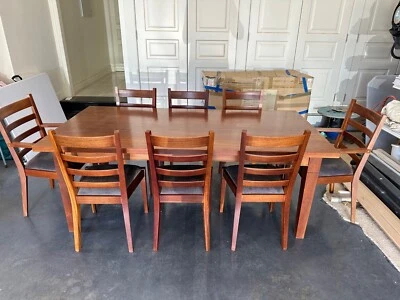 $100 • Buy Dining Table And 8 Chairs, High Quality Jarrah Wood, Was $5k When New. 