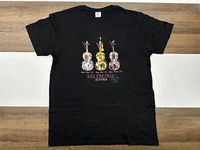 Limited Edition Salzburg Austria Violin Fiddle Shirt 2XL Ritter Kuh Mozart Tee • $15.29